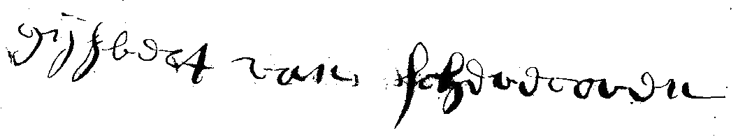handtekening Gijsbert van Schevikhoven